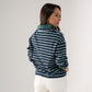 Daisy Stripe Top In Navy Mix