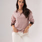 Daisy Stripe Top In Pink Mix