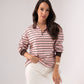 Daisy Stripe Top In Pink Mix