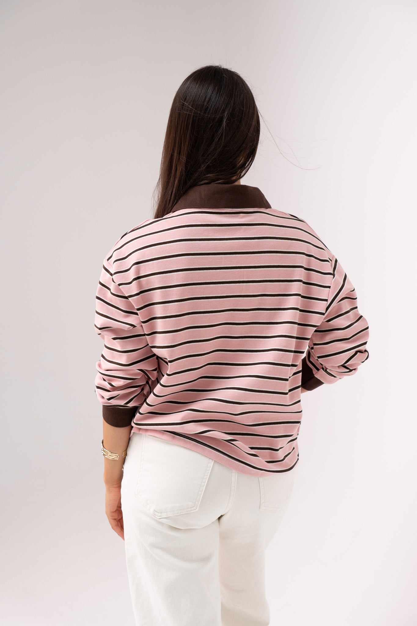 Daisy Stripe Top In Pink Mix