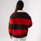 Daisy Rugby Top In Brown & Red