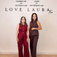 Love Laura Straight Leg Jeans In Burgundy