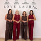 Love Laura Denim Waistcoat In Chocolate