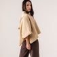 Ella Cape Style Shirt In Beige