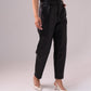 Ella Faux Leather Trousers In Black