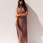 Ella Floral Trim Skirt In Chocolate