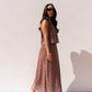 Ella Floral Trim Skirt In Chocolate