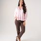 Ella Peplum Blouse In Pink
