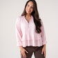 Ella Peplum Blouse In Pink