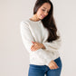 Ella Round Neck Jumper In Cream