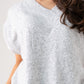 Ella V-Neck Sleeveless Jumper In Light Grey