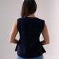 Ella Knit Waistcoat In Navy