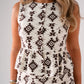 Elsa Aztec Print Top In Ivory