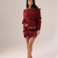 Elsa Bardot Jumper In Bordeaux