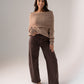 Elsa Bardot Jumper In Camel