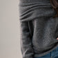 Elsa Bardot Jumper In Dark Grey