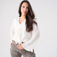 Elsa Embellished Ruffle Blouse In Ivory