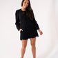 Elsa Embroidered Trim Shirt In Black