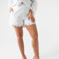 Elsa Embroidered Trim Shorts In White