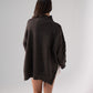 Elsa High Neck Jumper In Chocolate