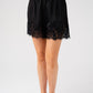 Elsa Lace Trim Shorts In Black