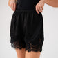 Elsa Lace Trim Shorts In Black