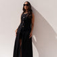 Elsa Longline Waistcoat In Black