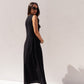 Elsa Longline Waistcoat In Black