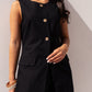 Elsa Longline Waistcoat In Black