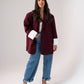 Elsa Oversize Blazer In Bordeaux