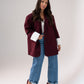 Elsa Oversize Blazer In Bordeaux