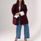 Elsa Oversize Blazer In Bordeaux