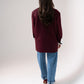 Elsa Oversize Blazer In Bordeaux