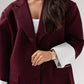 Elsa Oversize Blazer In Bordeaux