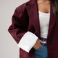 Elsa Oversize Blazer In Bordeaux