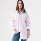 Elsa Oversized Stripe Shirt In Pink
