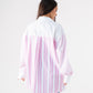Elsa Oversized Stripe Shirt In Pink