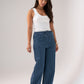 Elsa Pinstripe Trouser In Denim Blue