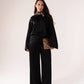 Elsa Satin Mix Trousers In Black