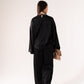 Elsa Satin Mix Trousers In Black