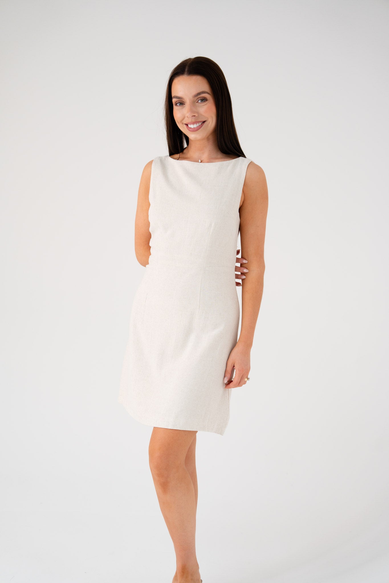 Elsa Sleeveless Dress In Neutral