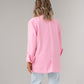 Elsa Tie Front Wrap Blazer In Pink