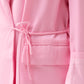 Elsa Tie Front Wrap Blazer In Pink