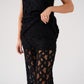 Elsa Wide Leg Lace Trousers In Black