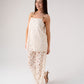 Elsa Wide Leg Lace Trousers In Ivory