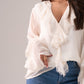Elsa Frill Detail Shirt In Cream