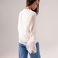 Elsa Frill Detail Shirt In Cream