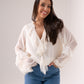Elsa Frill Detail Shirt In Cream