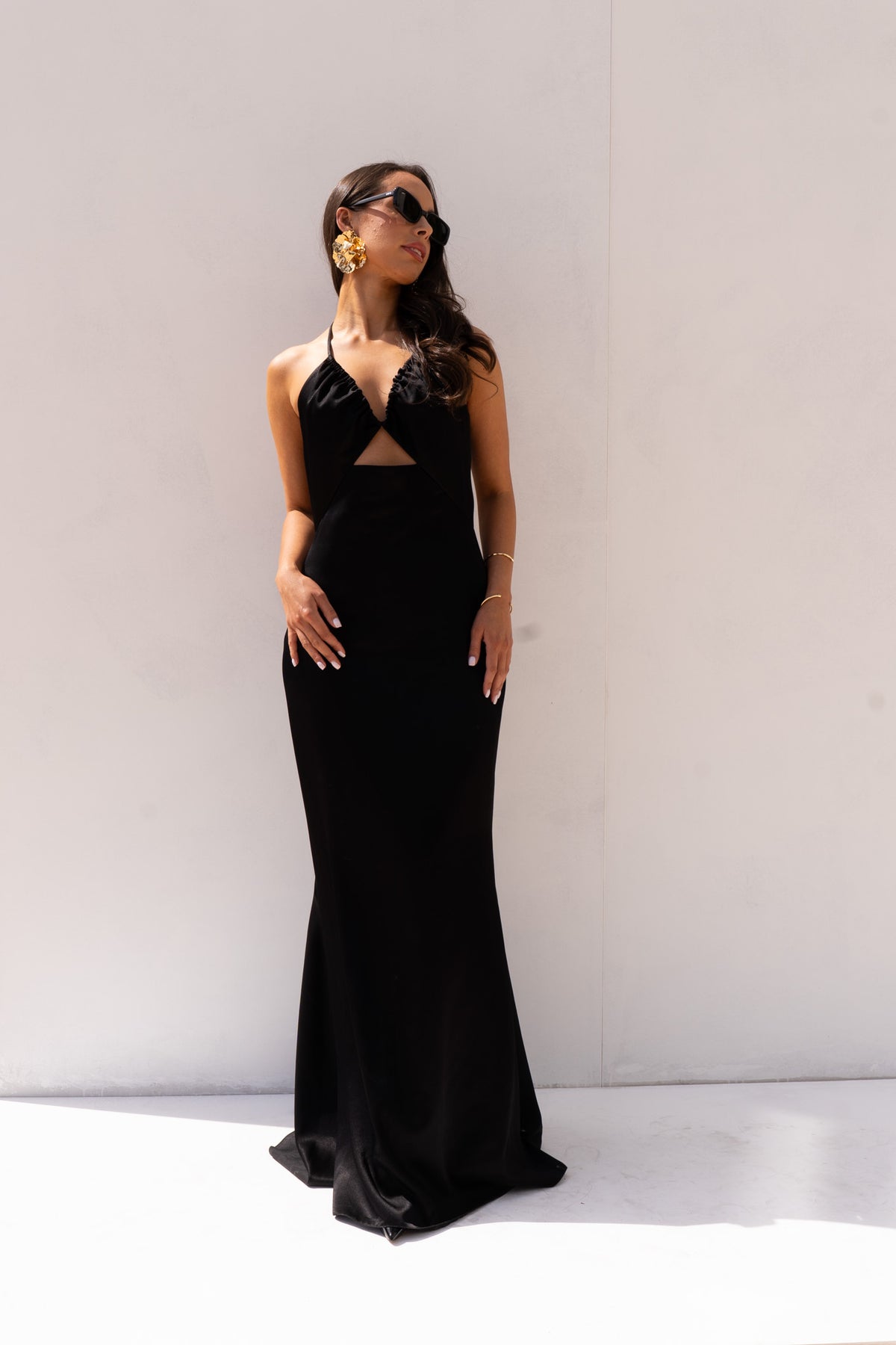 Eva Halter Dress In Black