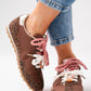 Faith Double Laced Trainers In Leopard